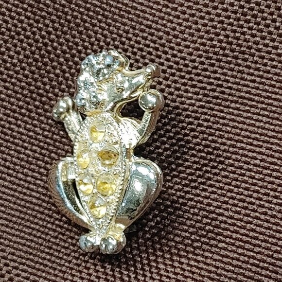 Vintage Dog "Poodle" Rhinestone Brooch/Pin - Picture 2 of 5